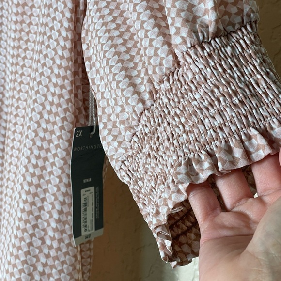 WORTHINGTON WOMAN Women's Top Geometric Pattern Size 2XBusiness Casual Office - Picture 4 of 7